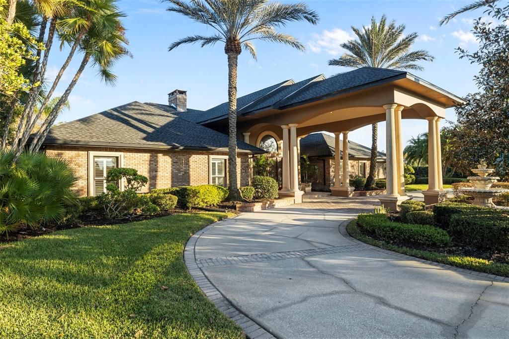 Backyard, Exterior, Facade, Brick Facade, French Provincial