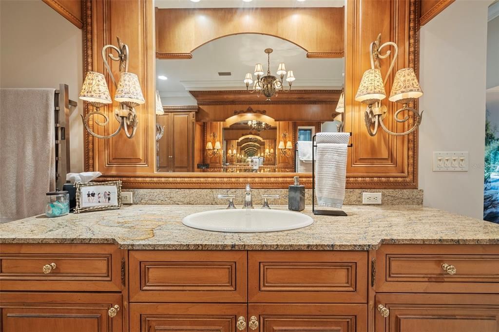 Bathroom, Chandelier, Interior, Recessed Lighting