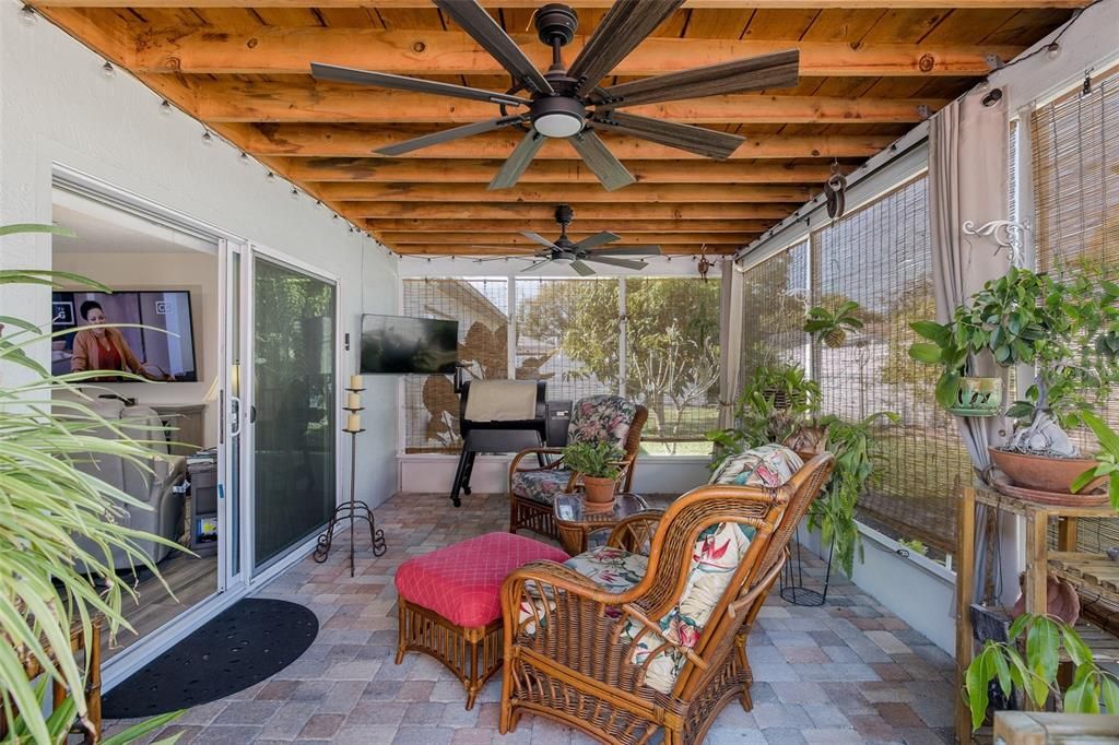 Interior, Sun Room, Wooden Beams, Wooden Ceilings