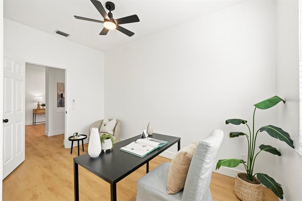 Home Office, Interior, Wood Texture Flooring