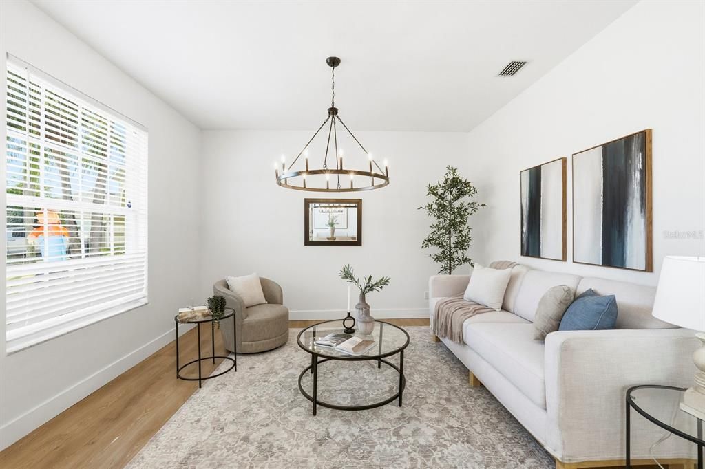 Chandelier, Interior, Living room, Wood Texture Flooring