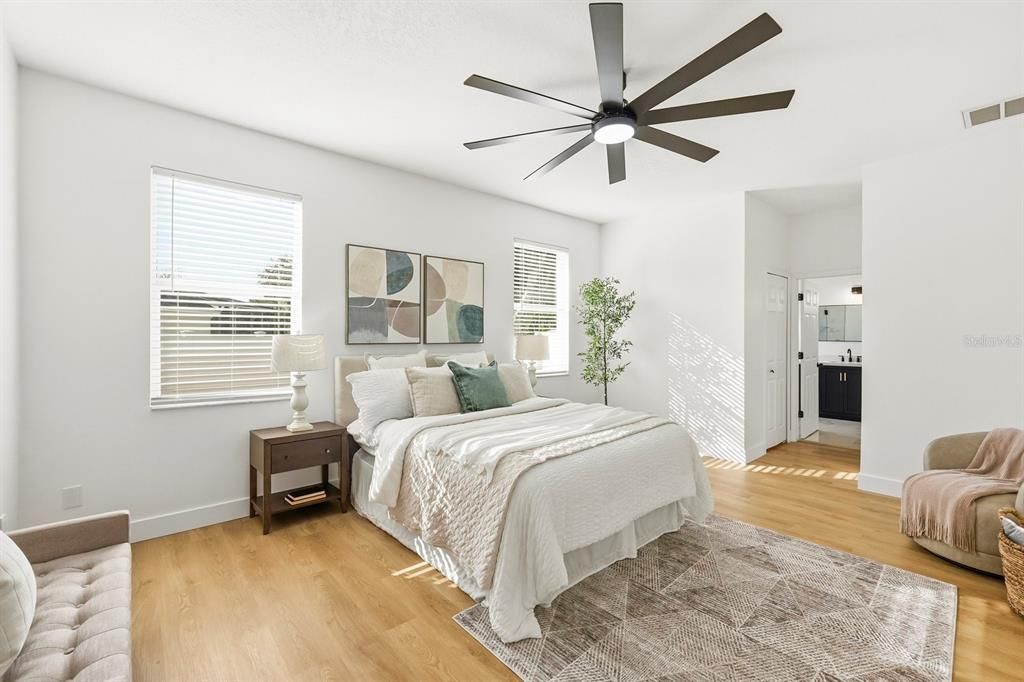 Bedroom, Interior, Wood Texture Flooring