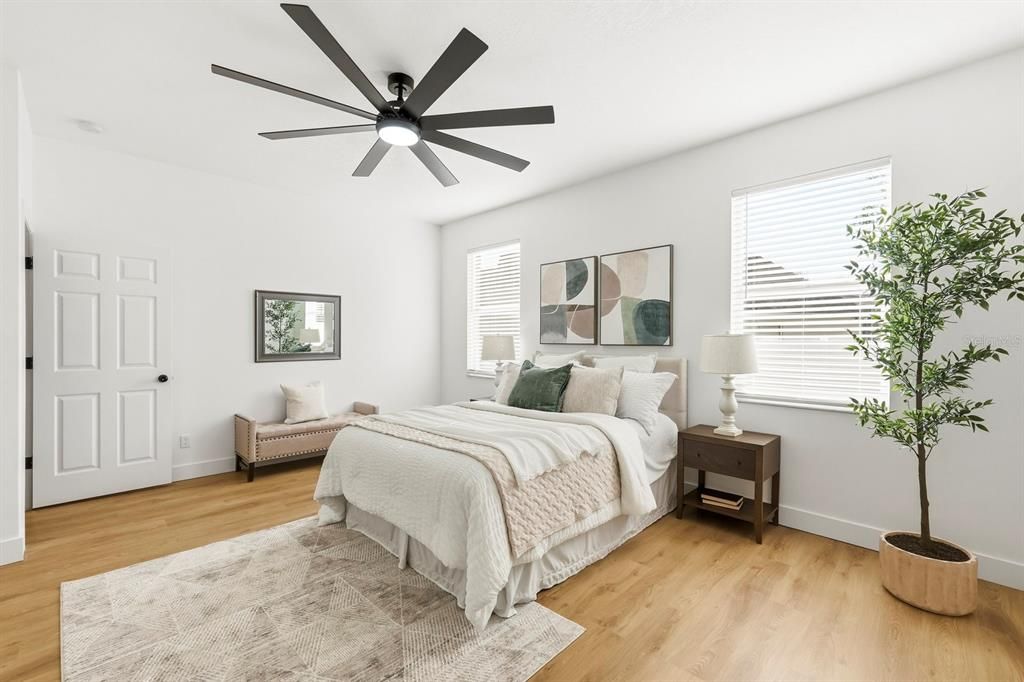 Bedroom, Interior, Wood Texture Flooring