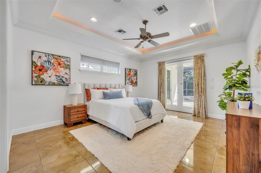 Bedroom, Interior, Recessed Lighting