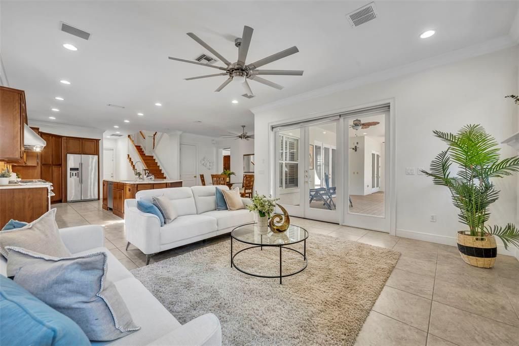 Interior, Kitchen, Living room, Recessed Lighting