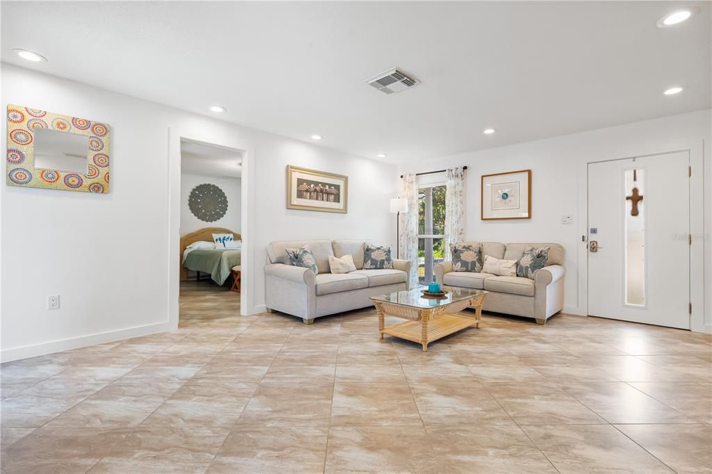 Interior, Living room, Recessed Lighting