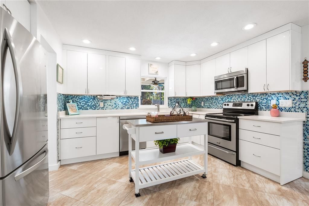 Interior, Kitchen, Recessed Lighting, Stainless Steel Appliances