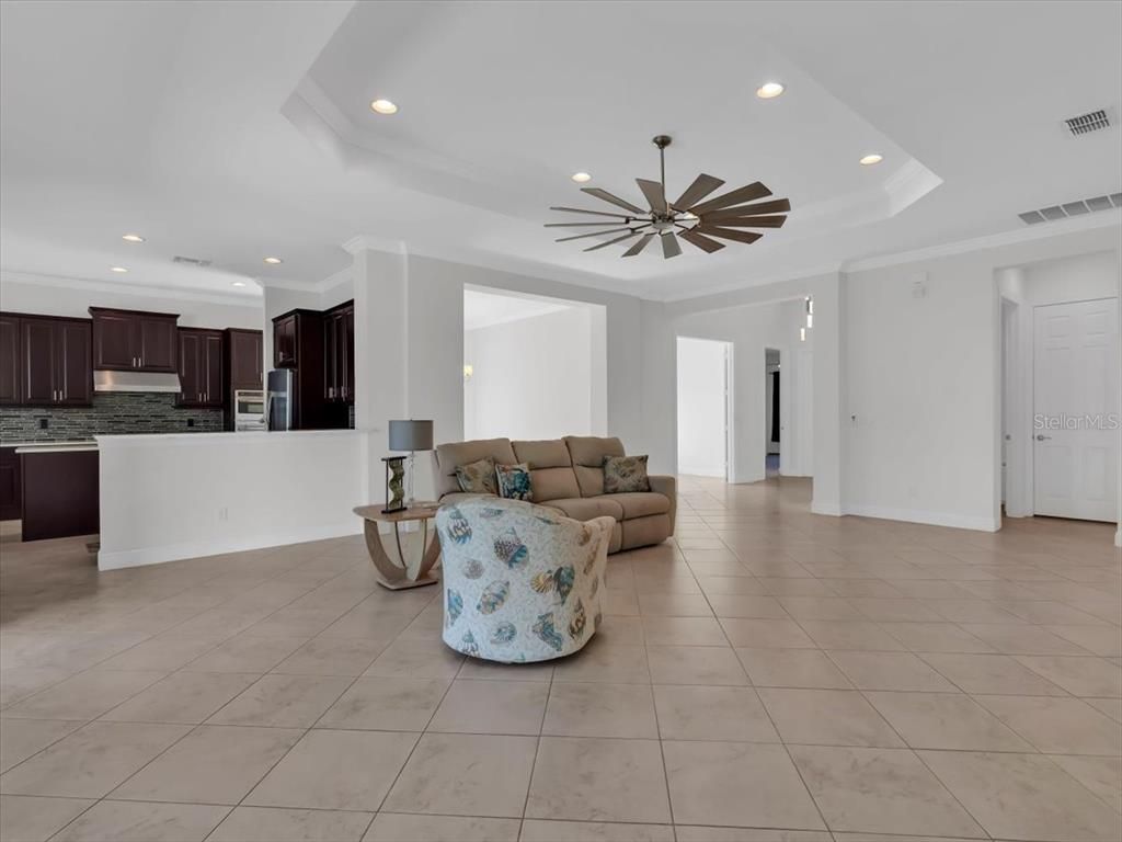 Interior, Kitchen, Living room, Recessed Lighting