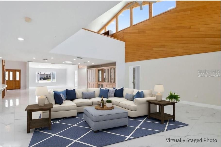 Interior, Living room, Marble, Recessed Lighting