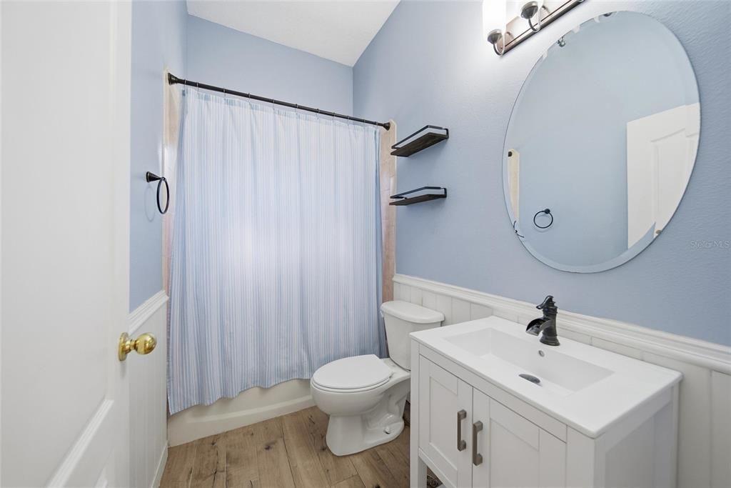 Bathroom, Interior, Wood Texture Flooring