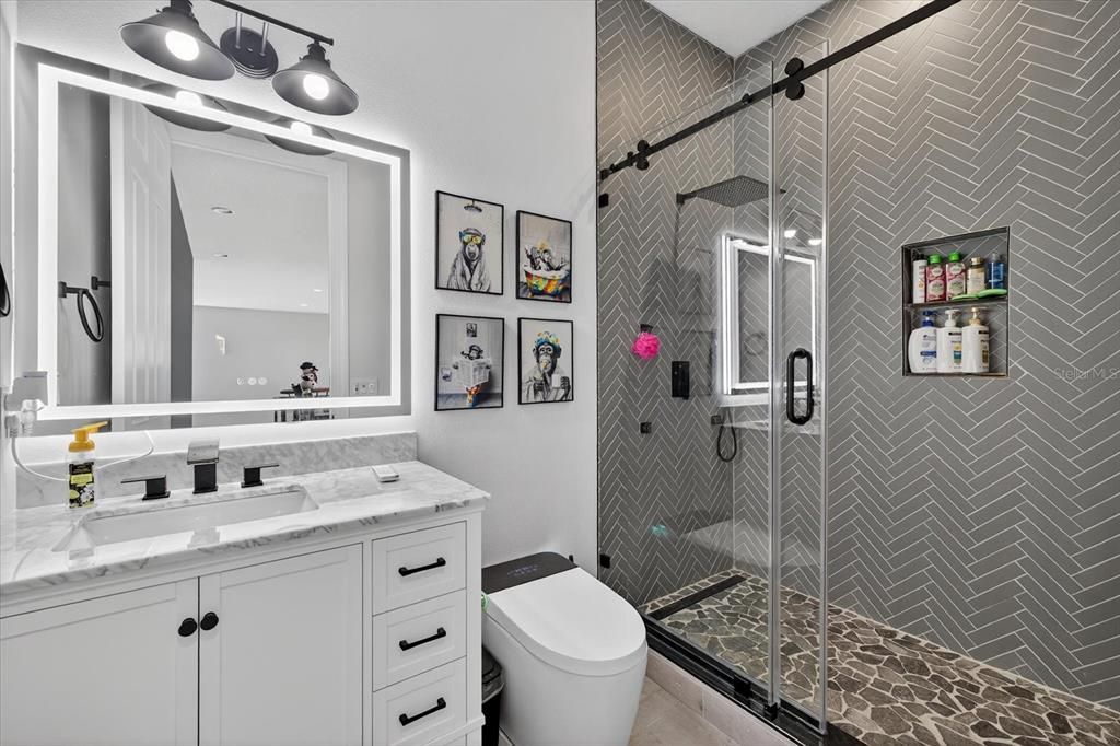 Bathroom, Glass Shower, Interior