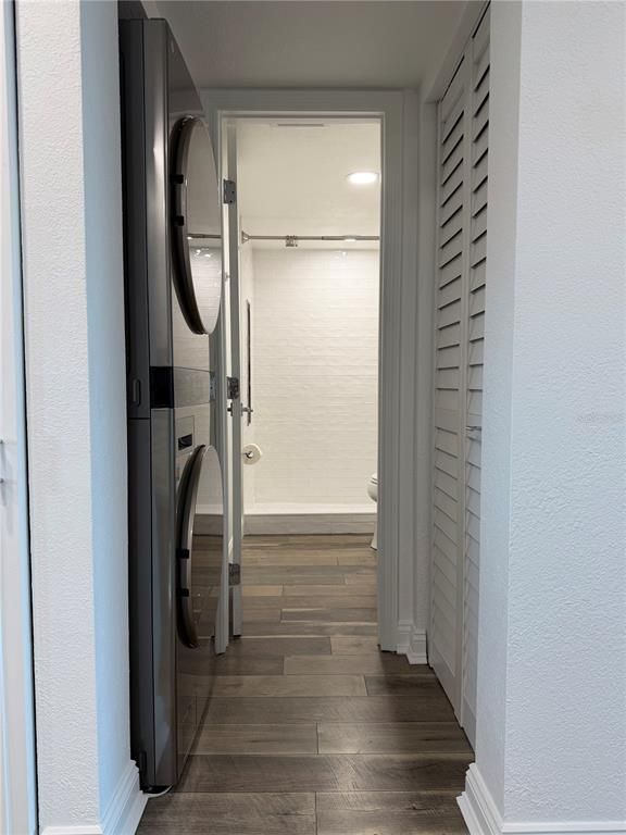 Interior, Recessed Lighting, Utility Closets, Washer, Wood Texture Flooring