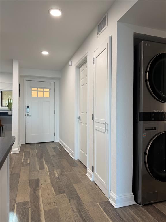 Interior, Recessed Lighting, Utility Closets, Washer, Wood Texture Flooring