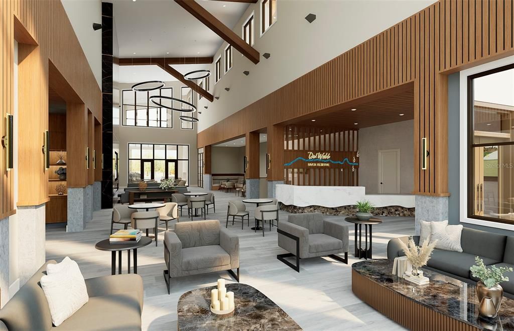 Dining room, Interior, Living room, Pendant Lights, Recessed Lighting, Wood Texture Flooring