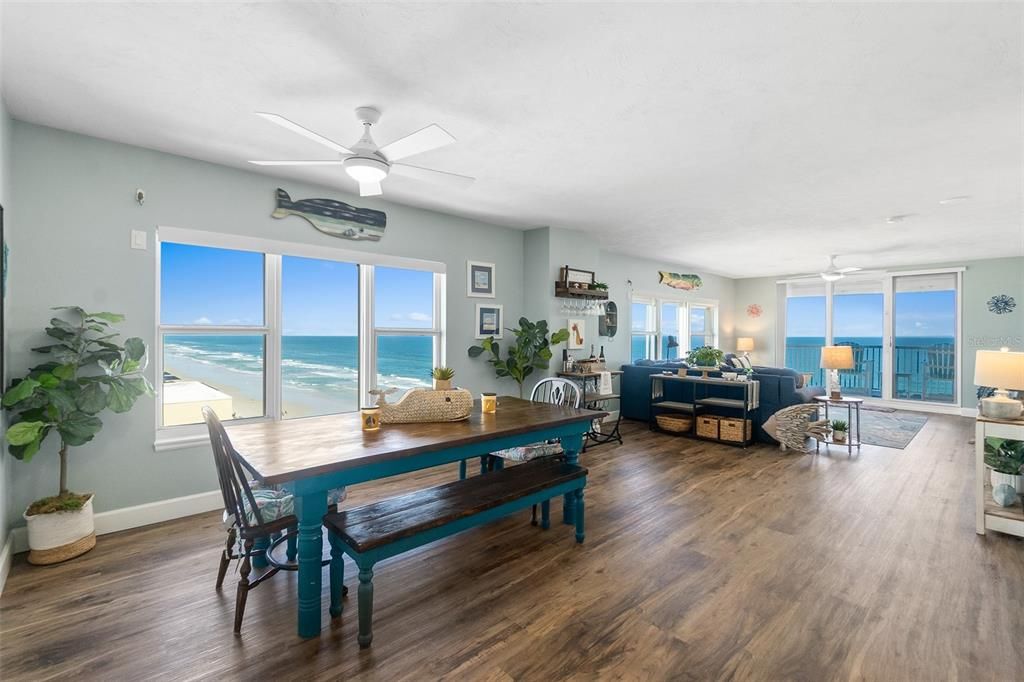 Dining room, Interior, Living room, Water, Wood Texture Flooring
