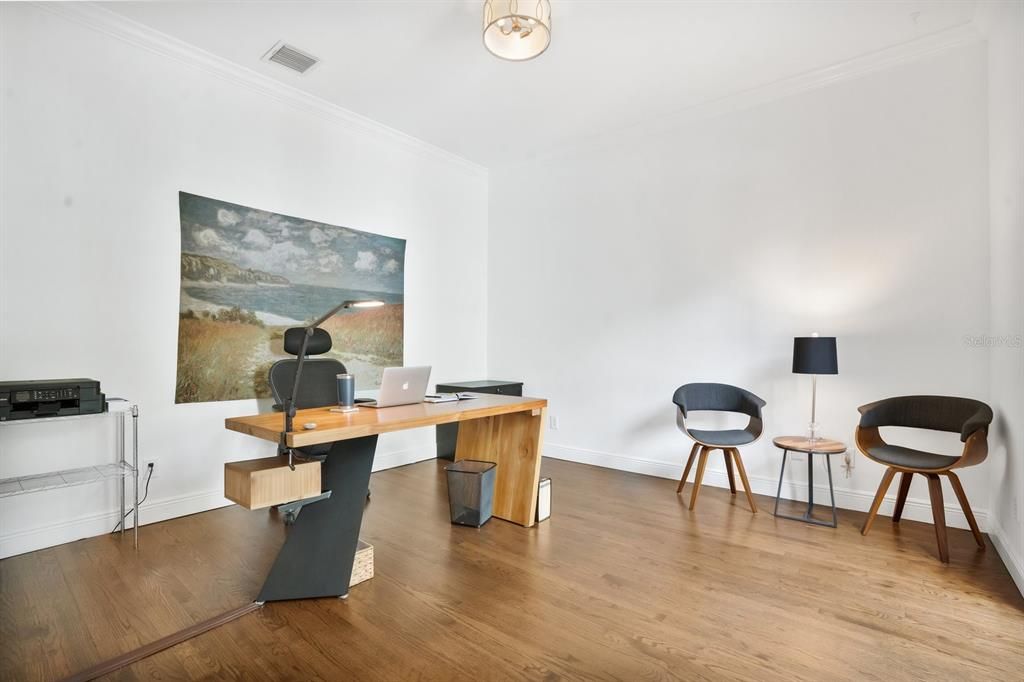 Home Office, Interior, Wood Texture Flooring