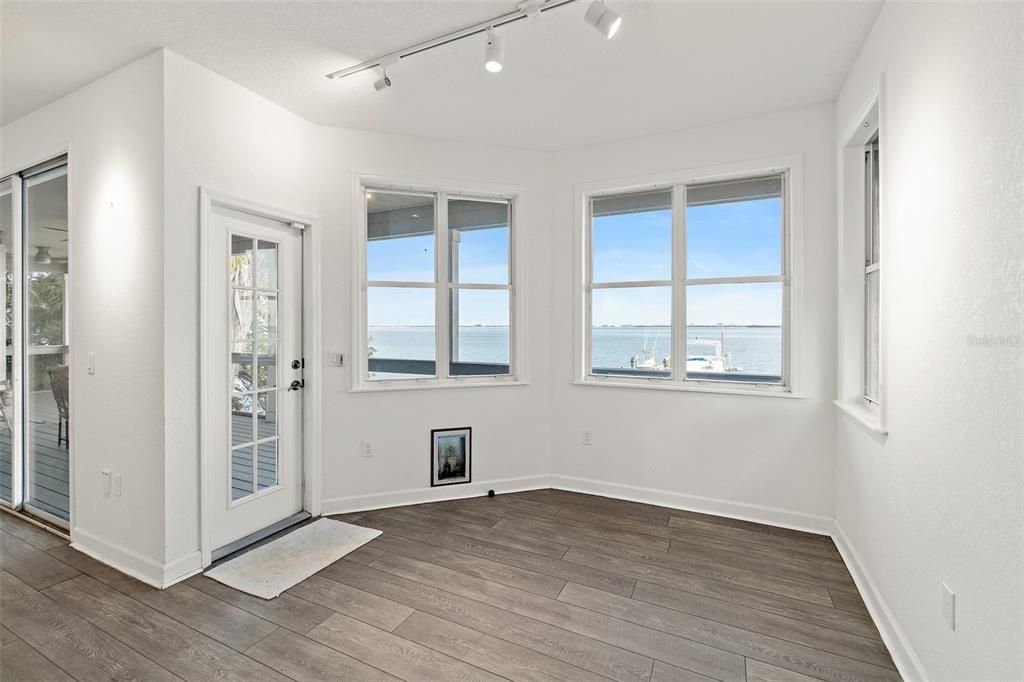 Empty room, Interior, Water, Wood Texture Flooring