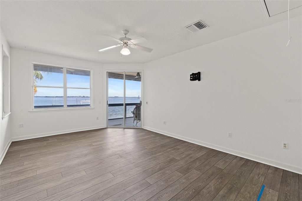 Empty room, Interior, Water, Wood Texture Flooring