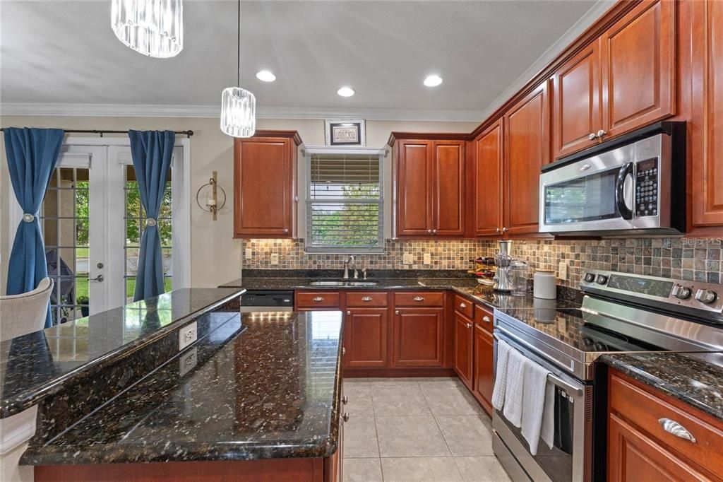 Interior, Kitchen, Pendant Lights, Recessed Lighting, Stainless Steel Appliances