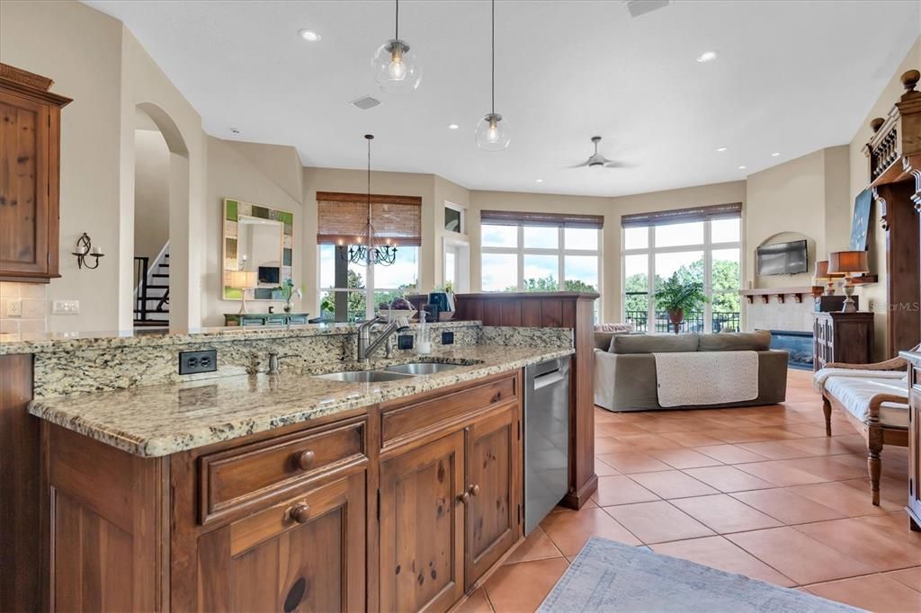 Interior, Kitchen, Living room, Pendant Lights, Recessed Lighting