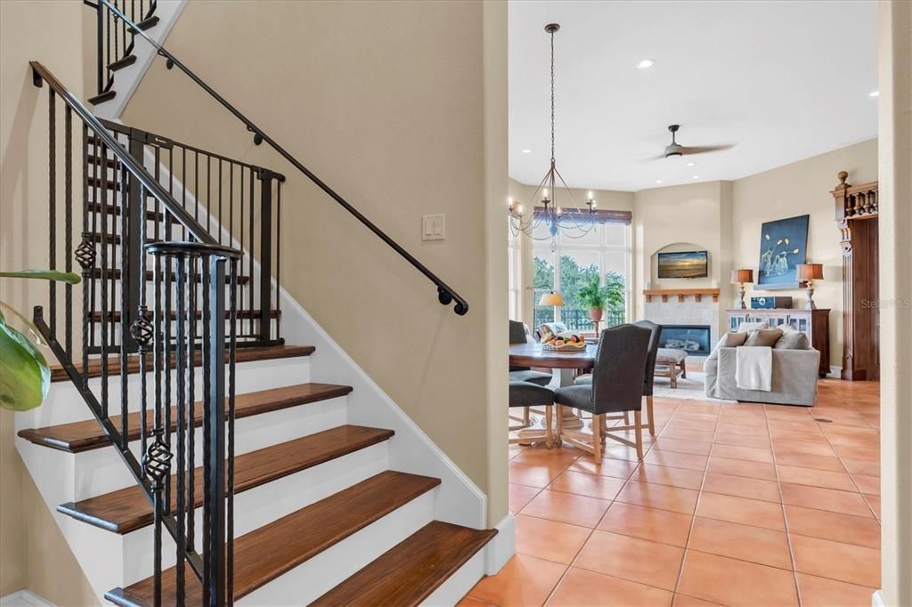 Chandelier, Dining room, Fireplace, Interior, Pendant Lights, Recessed Lighting