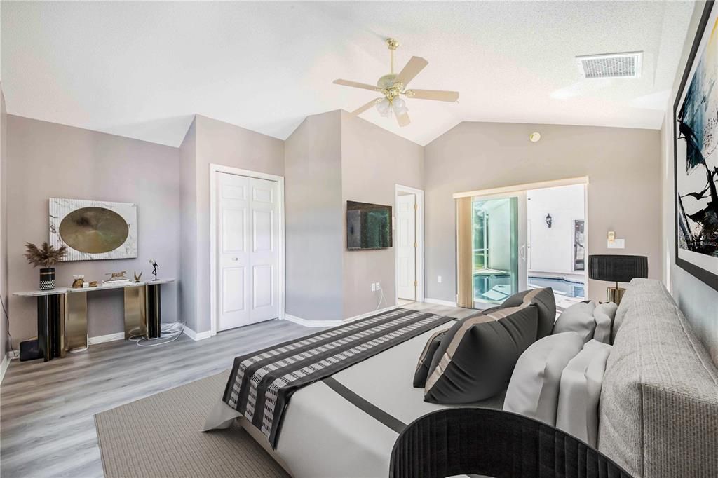 Bedroom, Interior, Wood Texture Flooring