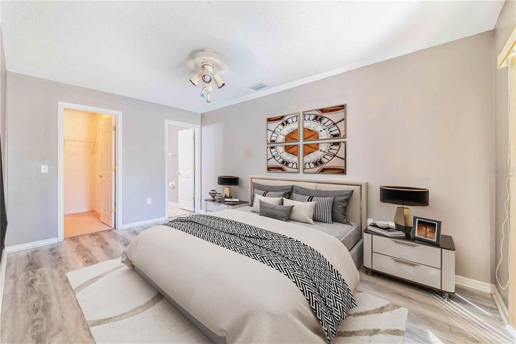 Bedroom, Interior, Wood Texture Flooring