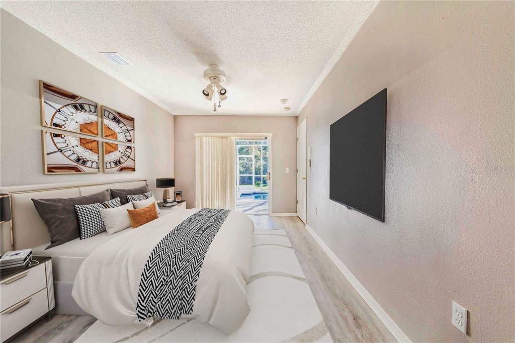 Bedroom, Interior, Wood Texture Flooring