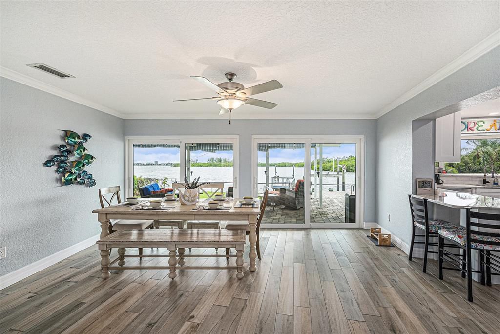 Dining room, Interior, Wood Texture Flooring