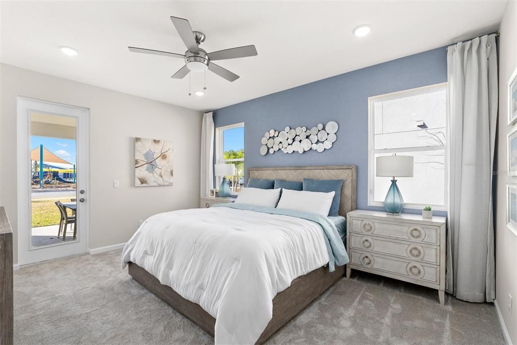 Bedroom, Interior, Recessed Lighting