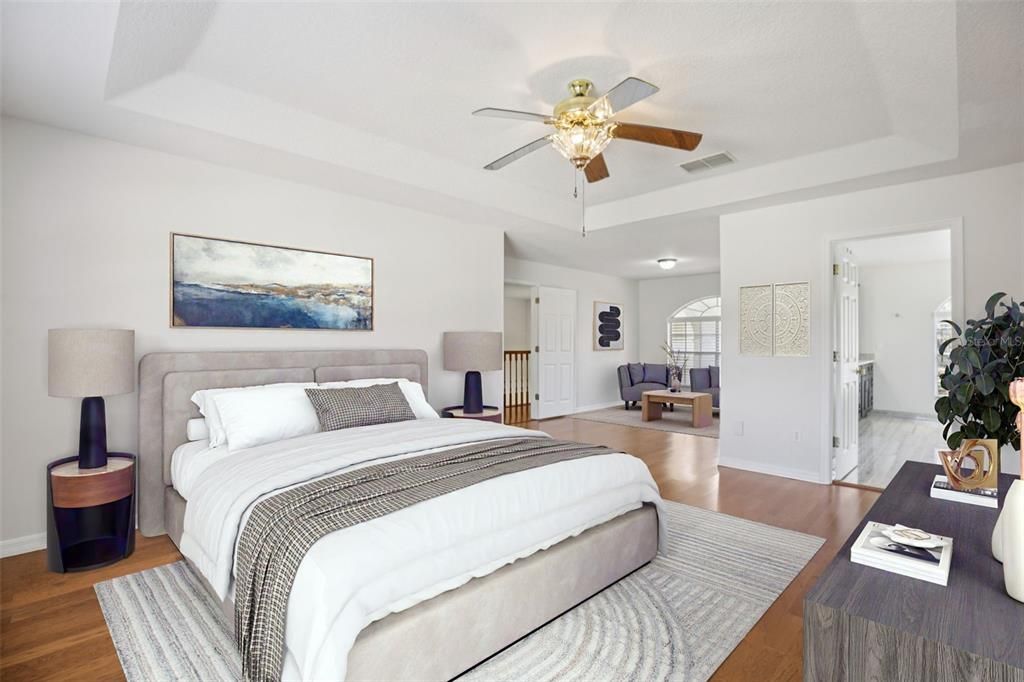 Bedroom, Interior, Wood Texture Flooring