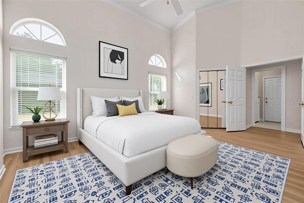 Bedroom, Interior, Wood Texture Flooring