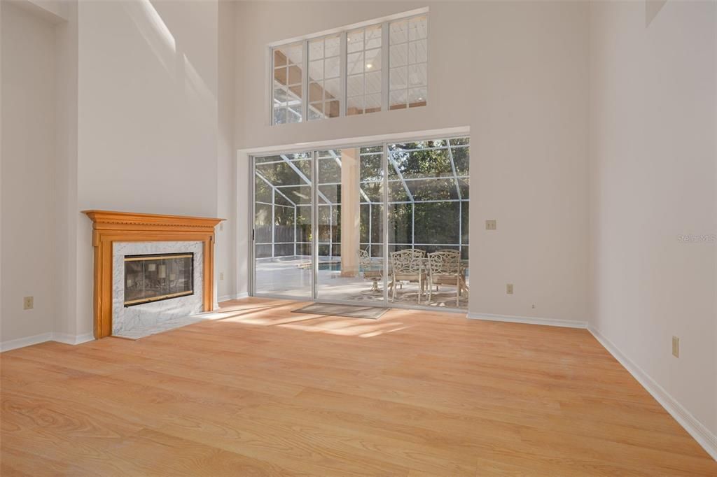 Fireplace, Interior, Wood Texture Flooring