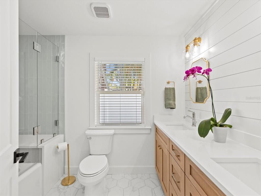 Bathroom, Glass Shower, Interior, Marble