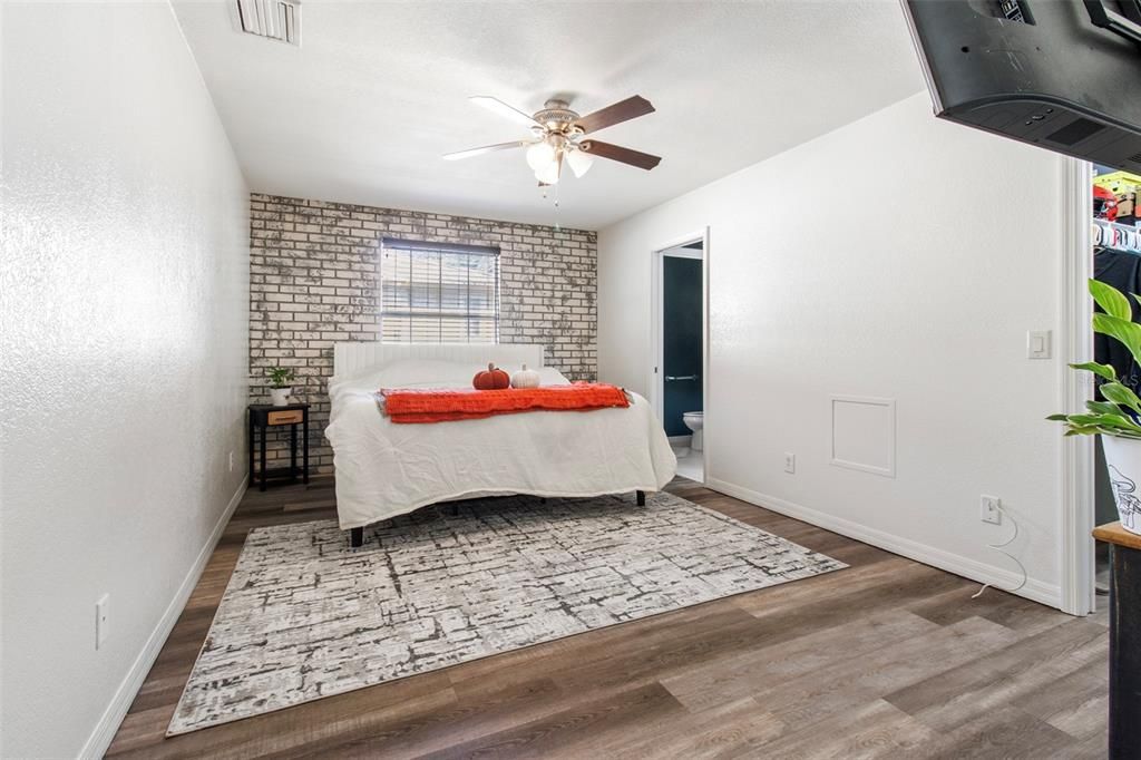 Interior, Stone Walls, Wood Texture Flooring