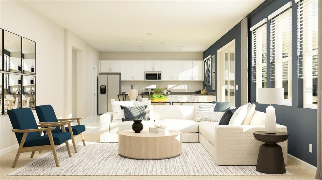 Interior, Kitchen, Living room, Recessed Lighting, Stainless Steel Appliances