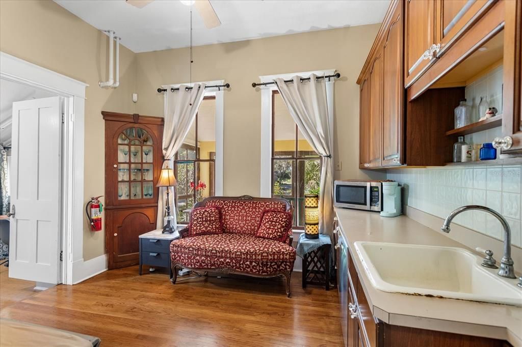 Interior, Kitchen, Wood Texture Flooring