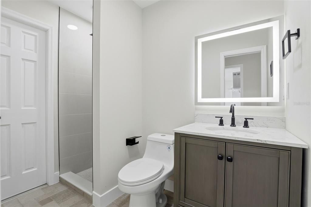 Bathroom, Interior, Wood Texture Flooring