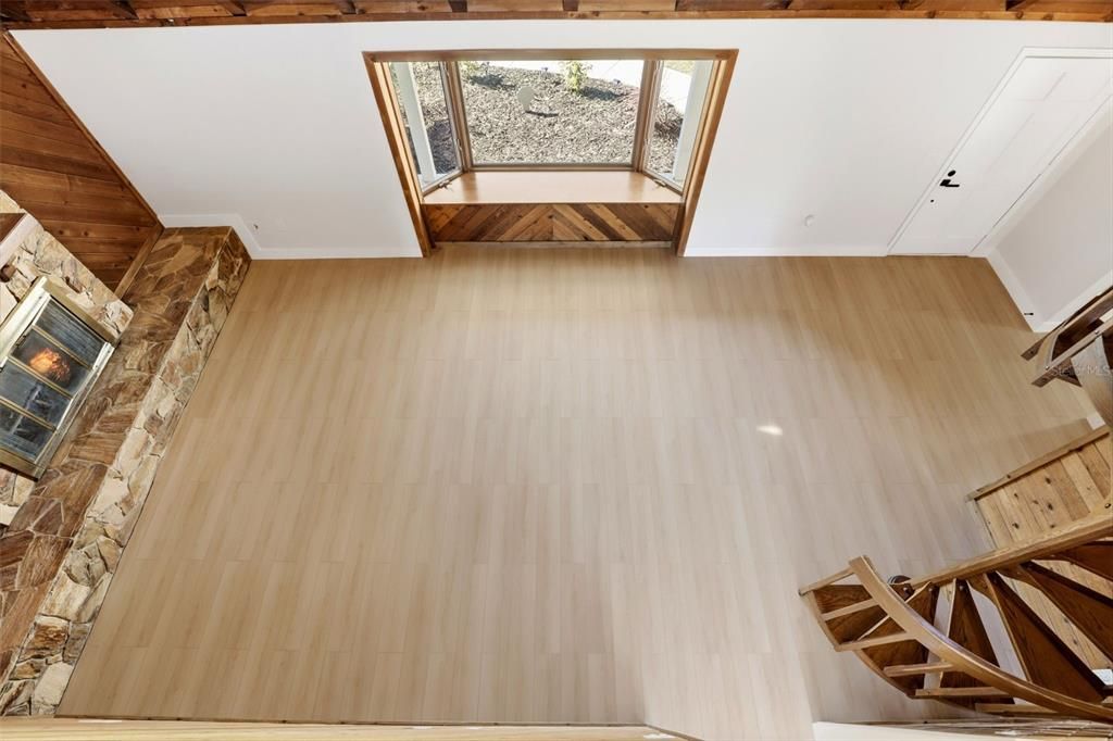 Fireplace, Interior, Wood Texture Flooring