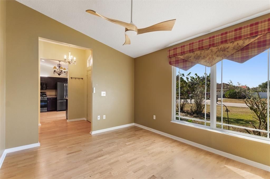 Chandelier, Empty room, Interior, Kitchen, Wood Texture Flooring