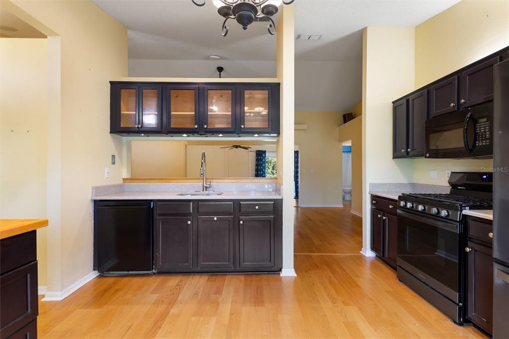 Interior, Kitchen, Wood Texture Flooring