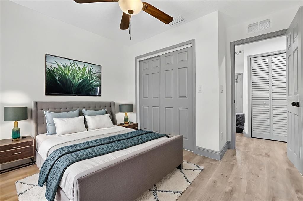 Bedroom, Interior, Wood Texture Flooring