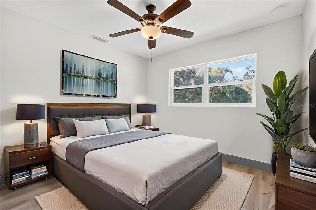 Bedroom, Interior, Wood Texture Flooring