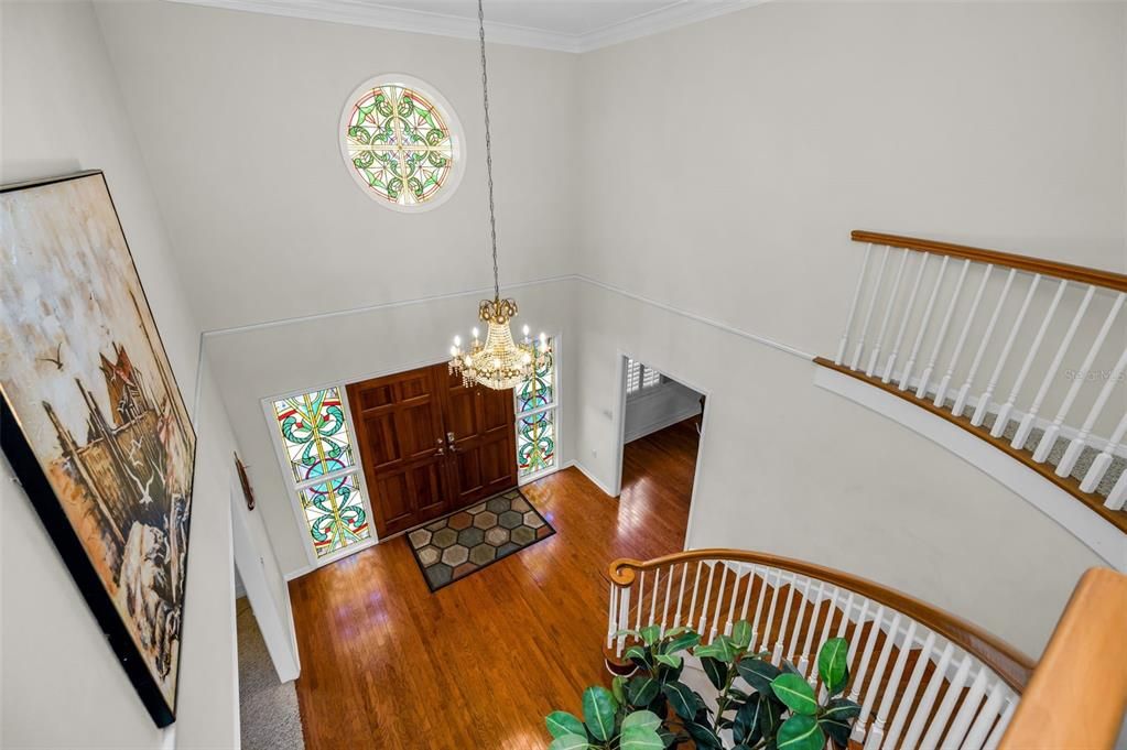 Chandelier, Interior, Wood Texture Flooring