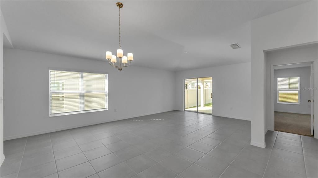 Chandelier, Empty room, Interior