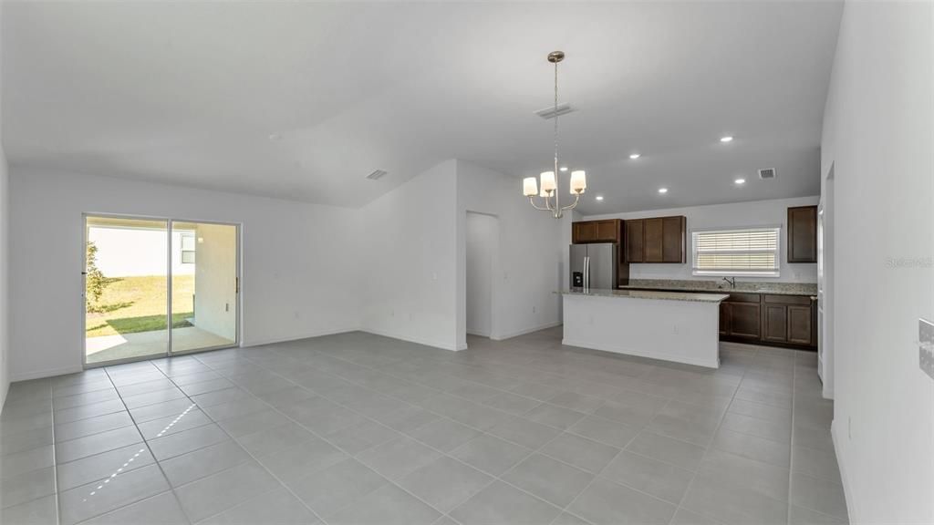 Chandelier, Empty room, Interior, Kitchen, Pendant Lights, Recessed Lighting