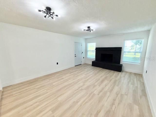 Empty room, Fireplace, Interior, Wood Texture Flooring