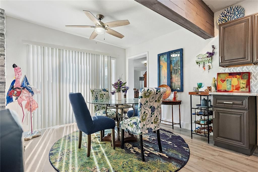 Dining room, Interior, Wooden Beams, Wood Texture Flooring