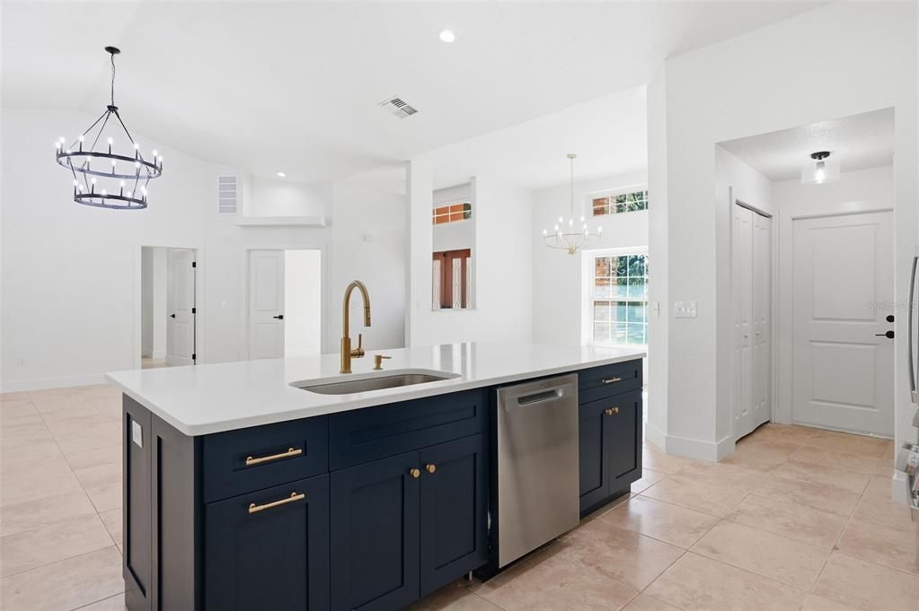 Interior, Kitchen, Pendant Lights, Recessed Lighting, Stainless Steel Appliances