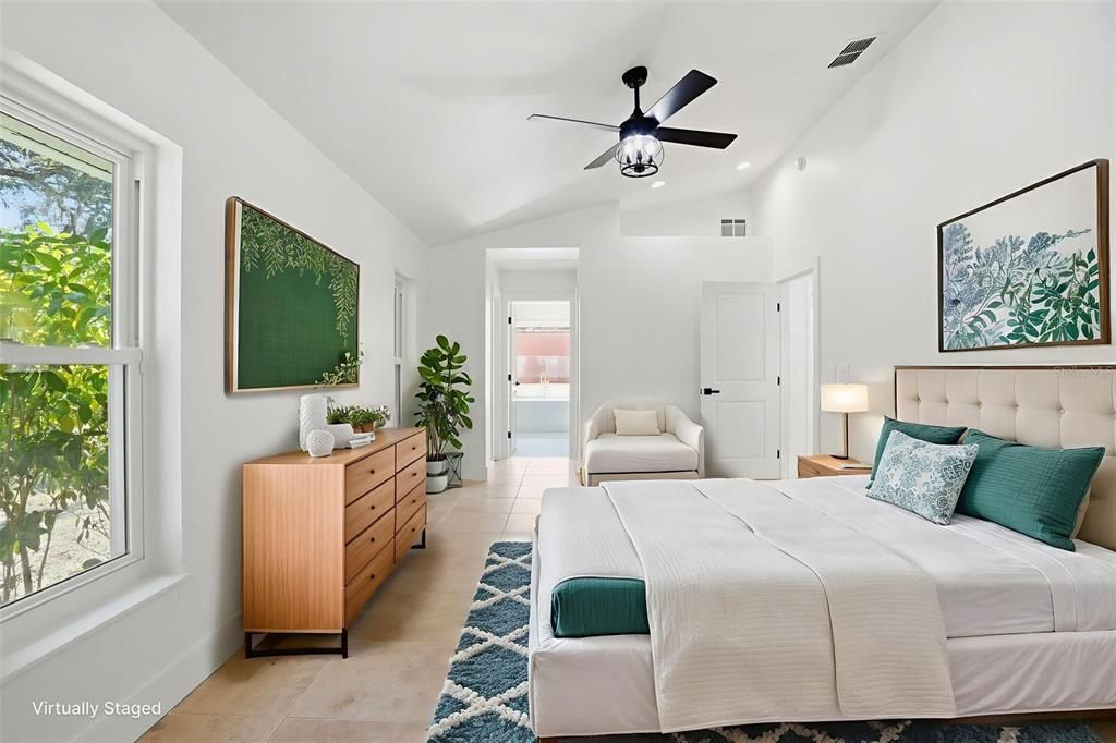 Bedroom, Interior, Recessed Lighting